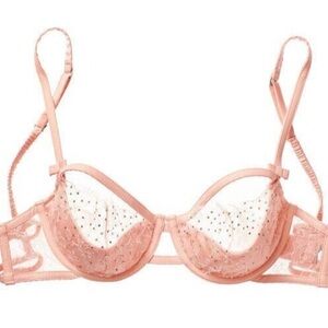 Victorias secret lace mesh bedazzled bralette